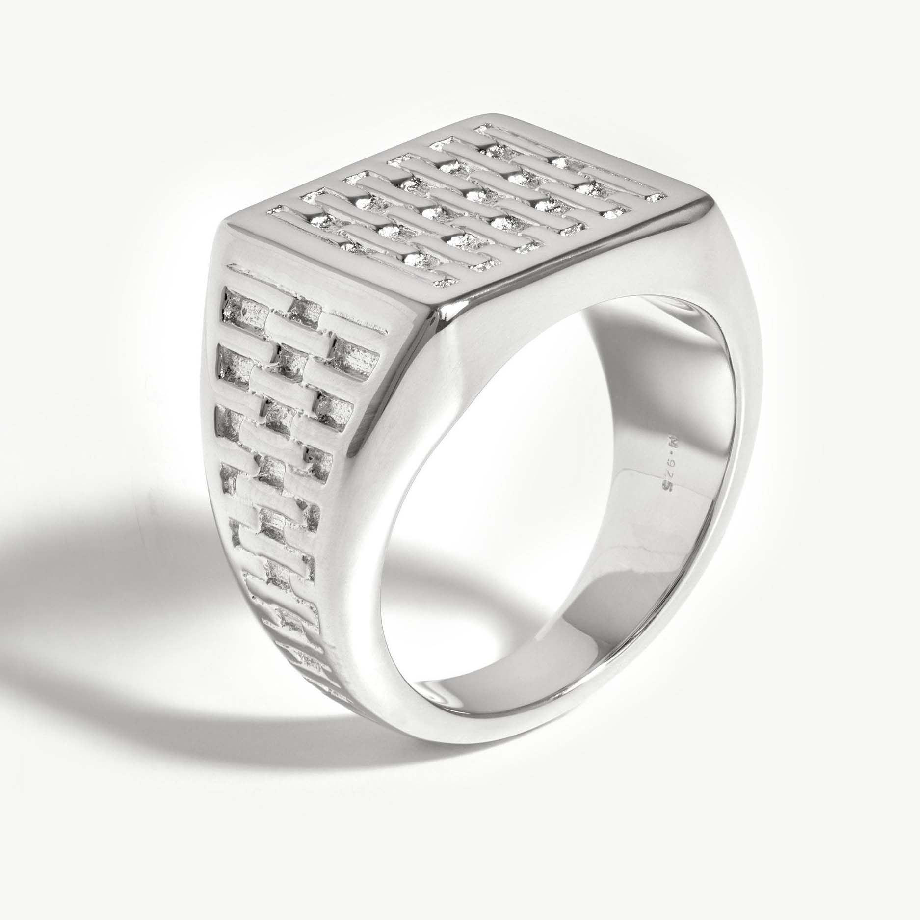 Joyería al por mayor personalizada del anillo de la moda de los hombres en plata de ley 925