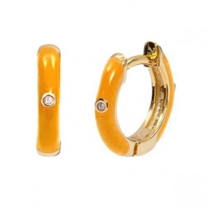 Custom wholesale oil dripping earrings is made of 925 sterling silver and plated gold