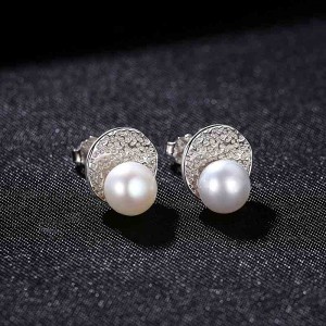 Fabricant de boucles d'oreilles en argent perle en gros sur mesure