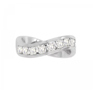 Proveedores de joyería de anillo chapado en oro de circonia cúbica de rodio al por mayor personalizado