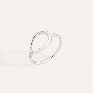 Custom wholesale rhodium plated jewelry ring vermeil white gold 18kt