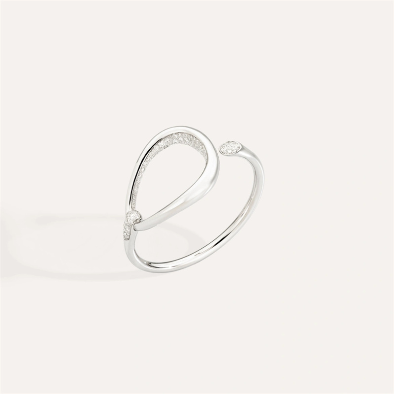 Pasgemaakte groothandel rhodium geplateerde juweliersware ring vermeil witgoud 18kt