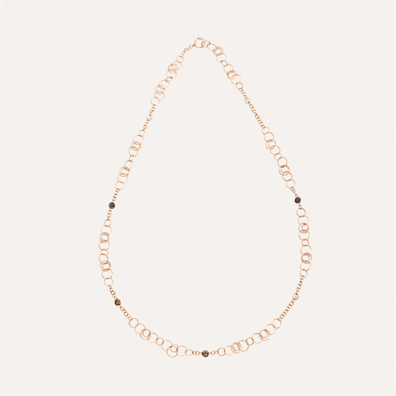 Custom wholesale silver necklace large links vermeil rose gold 18kt