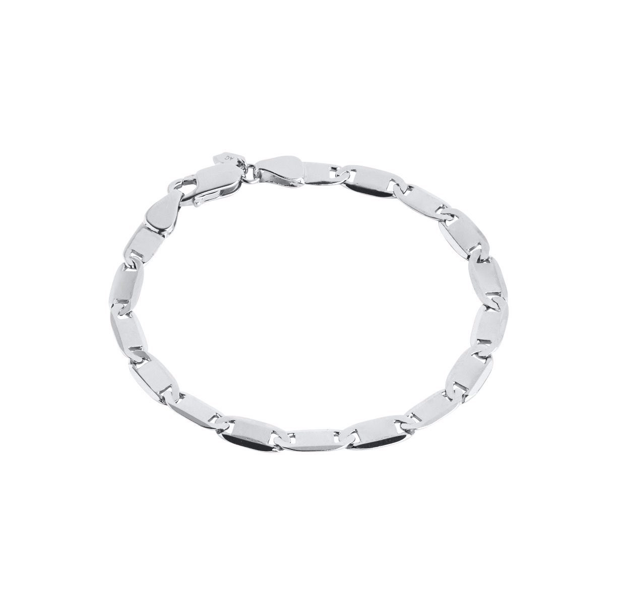 Pulseira de prata esterlina por atacado personalizada de joias OEM / ODM com fábrica de ródio branco