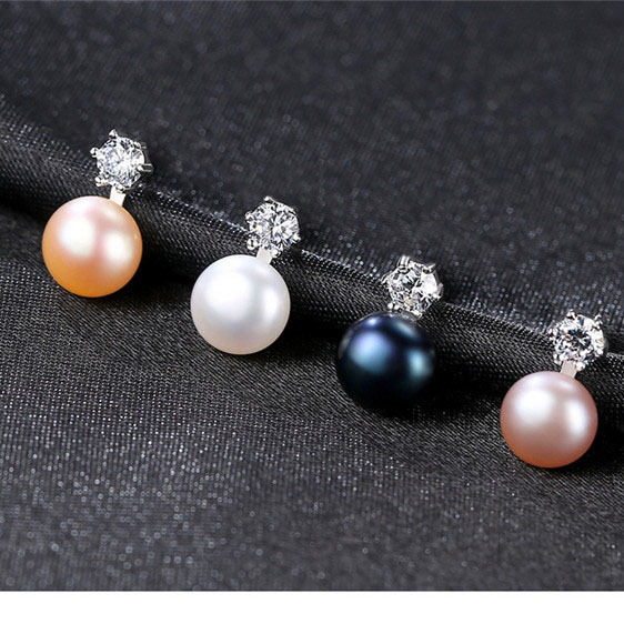 Pendiente de perla de plata esterlina al por mayor personalizado con algunas ideas