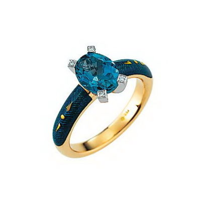 Maßgeschneiderter Fastion-Ring für Damen für ein Juweliergeschäft aus vergoldetem 925er-Sterlingsilber