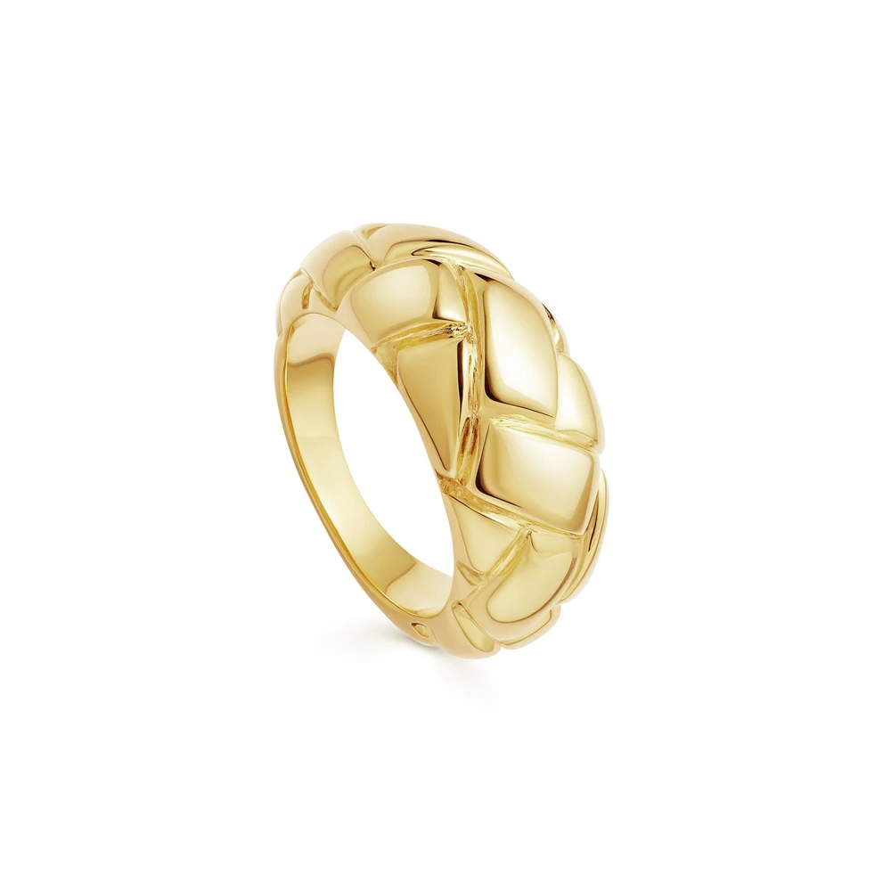 Wholesale OEM/ODM Jewelry Custom women ring 18ct Gold Vermeil on 925 Sterling Silver Personalized Fine OEM Jewellery