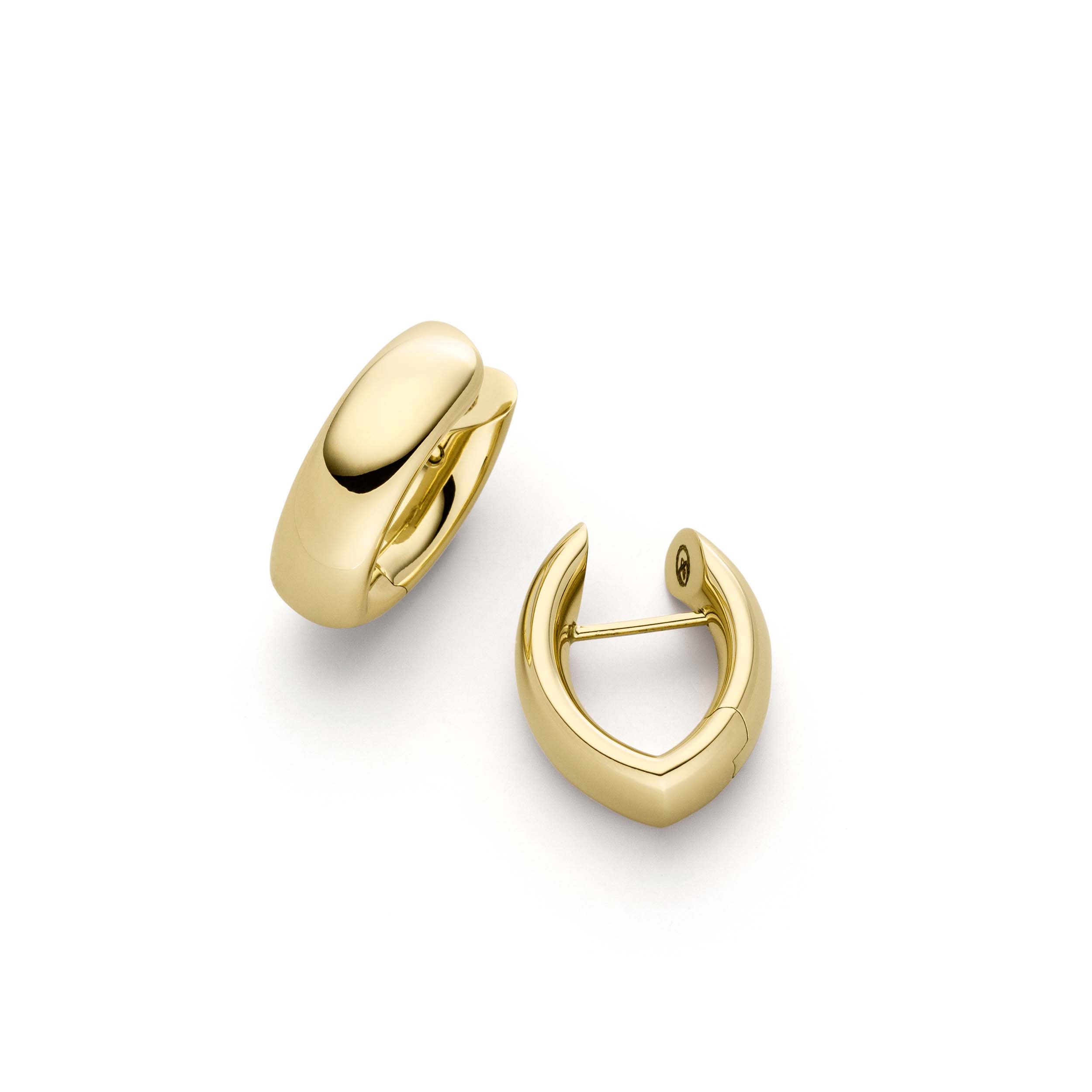 Brugerdefinerede øreringe i gult guld får personlige designersmykker