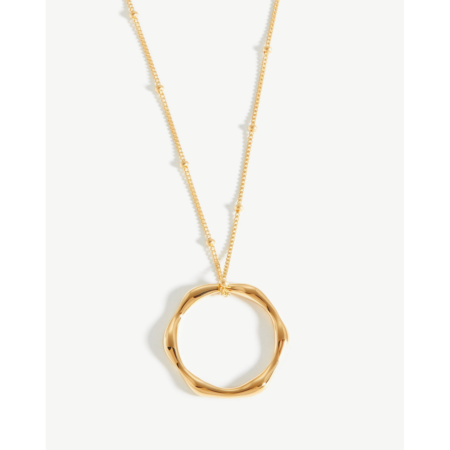 Customize large molten silver  pendant necklaces 18k gold plated vermeil