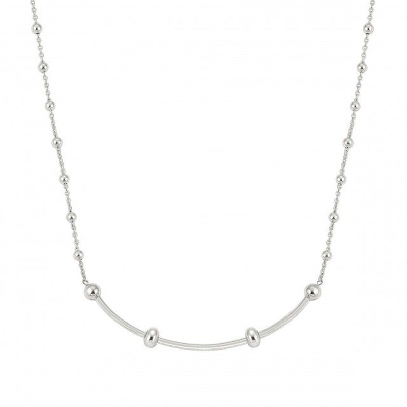 Customized 925 silver label white gold vermeil Necklace with fastening with Cubic Zirconia