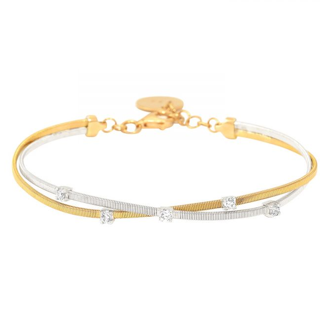 Wholesale OEM/ODM Jewelry Customized Bracelet Features an 18 kt Rose and White Gold oem jewelry manufacturers