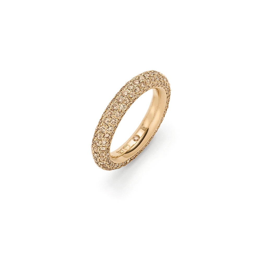Personalizowany pierścionek z 18-karatowego żółtego złota Vermail CZ, delikatny, wspaniały – dokładnie taki, jak na zdjęciu