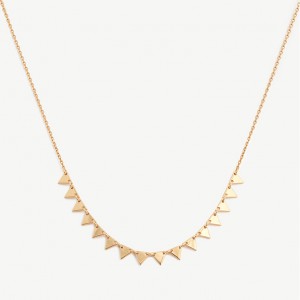 Customized Choker Manufacturer 18k Gold Plated Sterling Silver Chain Necklace