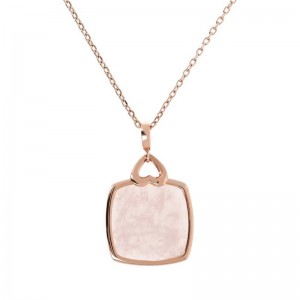 Collana personalizzata con pendente quadrato e cuore dal produttore grossista di gioielli in argento 925