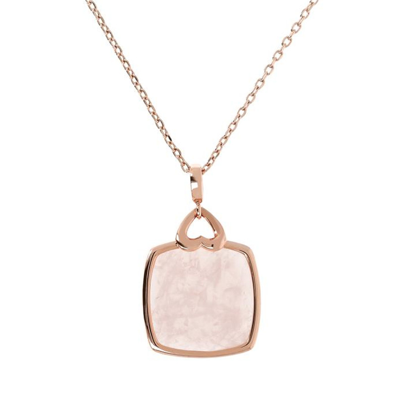 Přizpůsobený náhrdelník se čtvercovým přívěskem a srdcem od velkoobchodníka výrobce stříbrných šperků 925