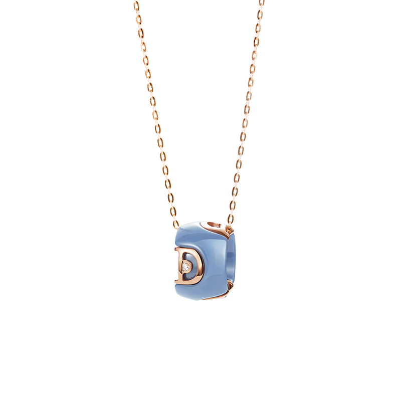 Wholesale Customized Powder blue ceramic OEM/ODM Jewelry, pink gold plated necklaces manufacturer