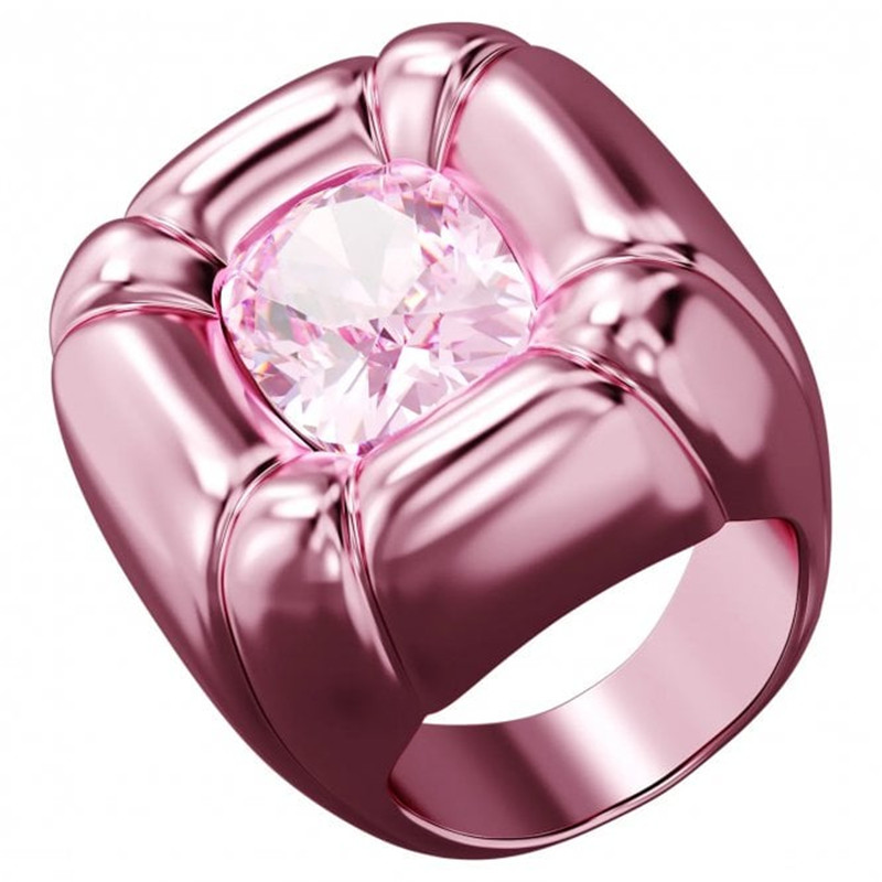 Skræddersyede ringe smykker skabt af din egen idé , personligt design Pink crystal cocktailring i sterlingsølv rosa guld Vermeil smykker