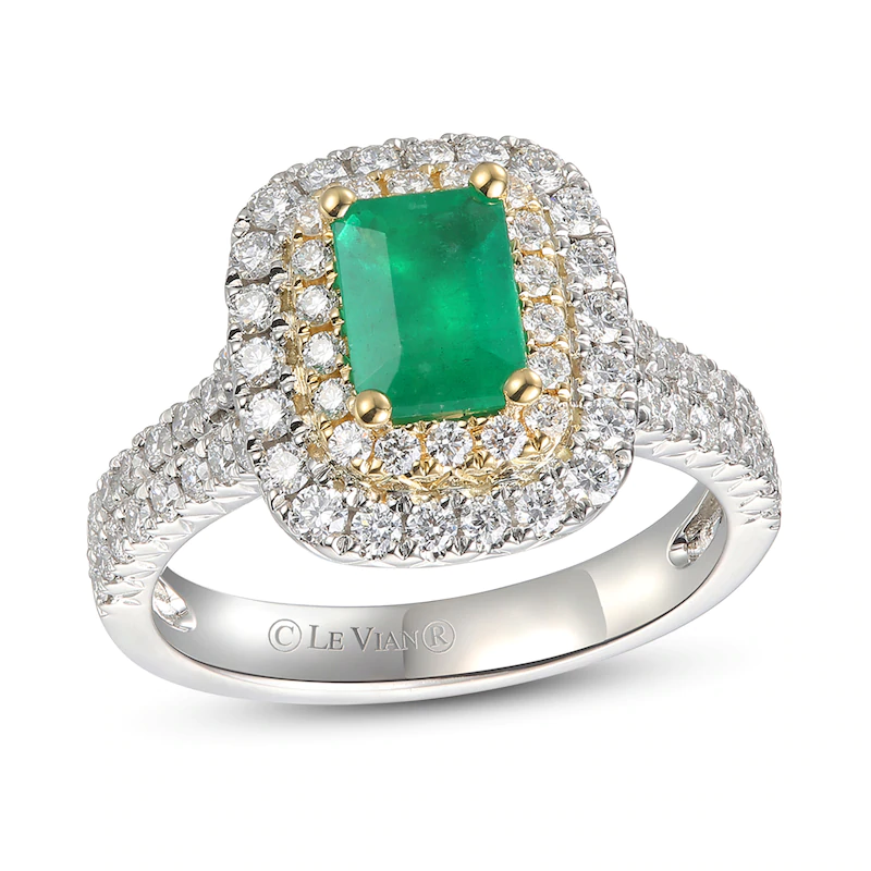 Customized Sterling Silver OEM/ODM Jewelry Natural Emerald Ring 18K Honey Gold Manufacturer