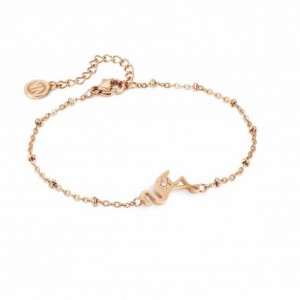 Bijou bracelet personnalisé en argent 925, PVD Rose et symbole