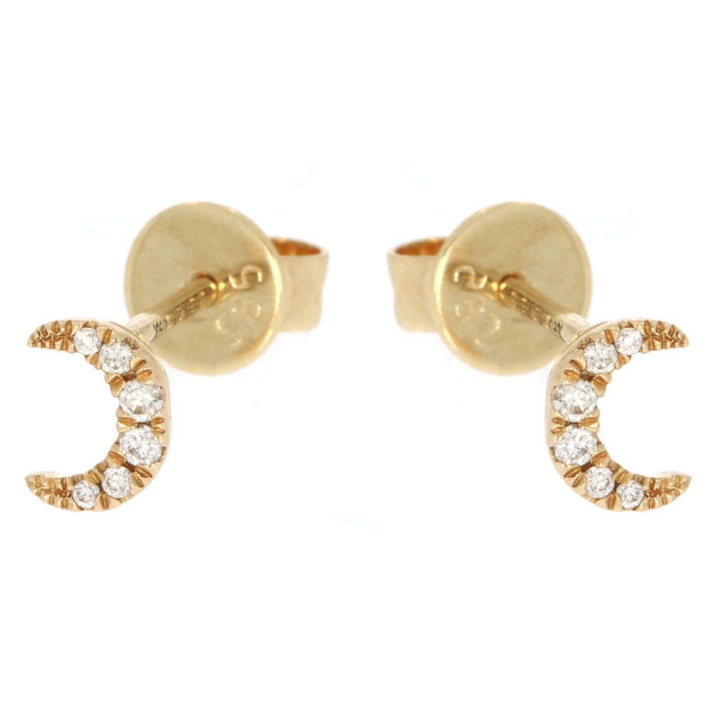 Czech CZ silver jewelry manufacturer  custom made yellow gold vermeil stud earrings