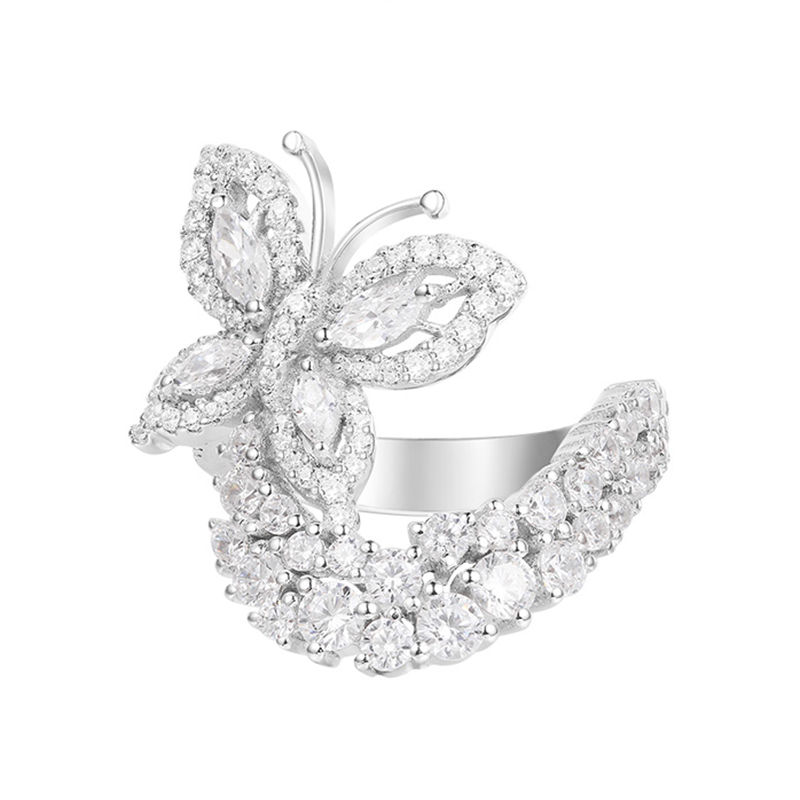 groothandel roosvergulde ring OEM/ODM-juweliersware China persoonlike ontwerp 925 sterling silwer verskaffer