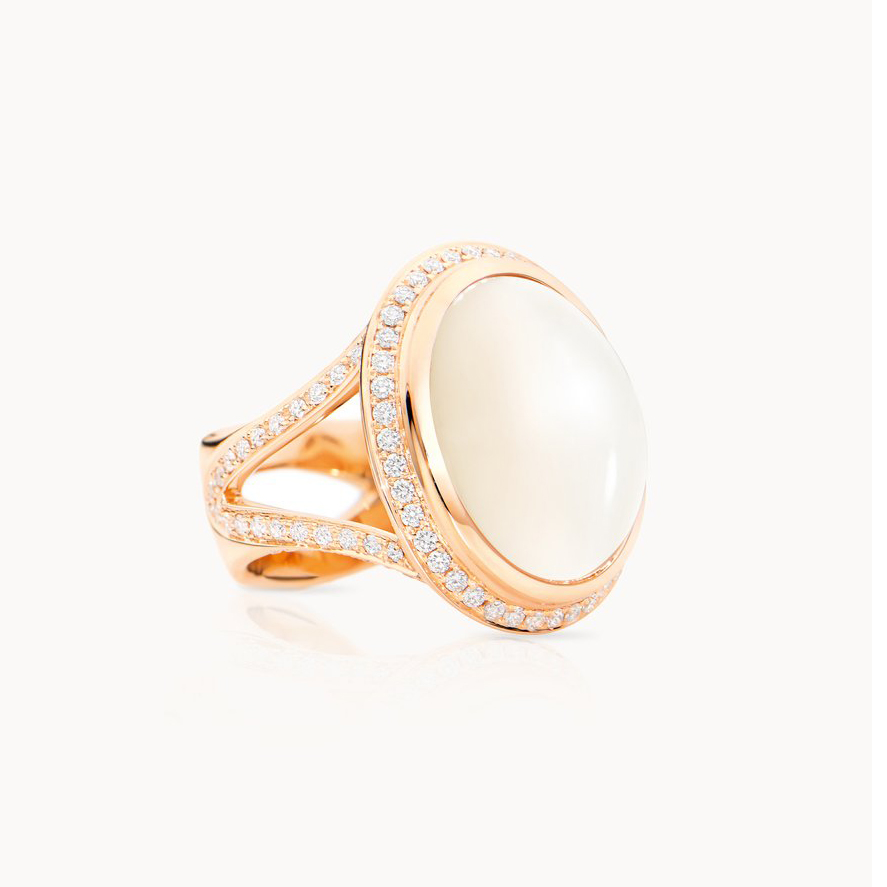 Design-CZ-Ring mit 18 Karat Roségold über Sterlingsilber-Schmuck ODM-OEM-Lieferant