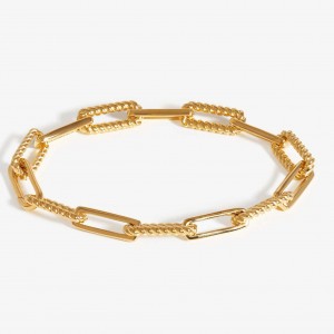 Bracciale di gioielli personalizzati di design con catena vermeil in oro 18 carati