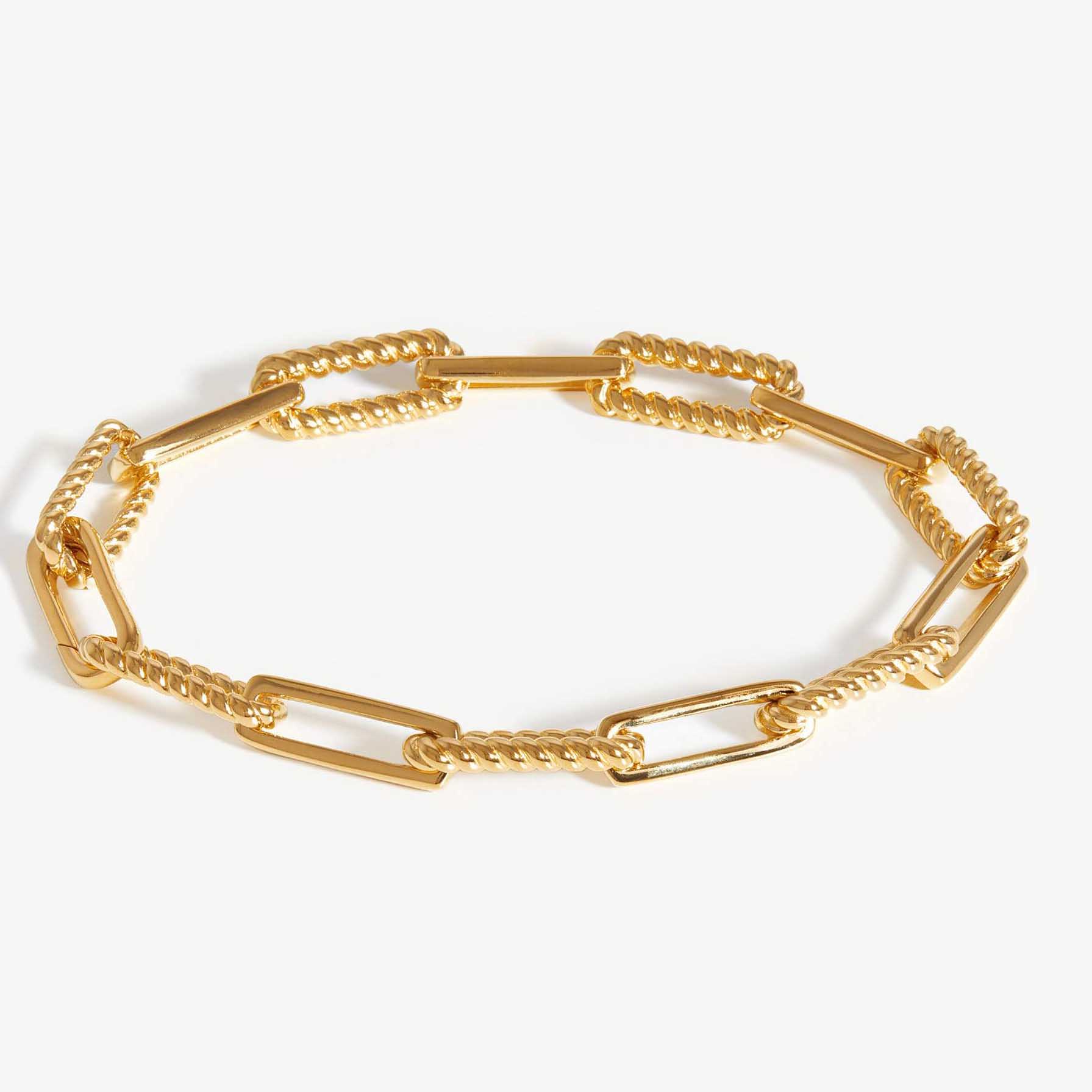 Diseño de joyería personalizada, pulsera, cadena, oro vermeil de 18k