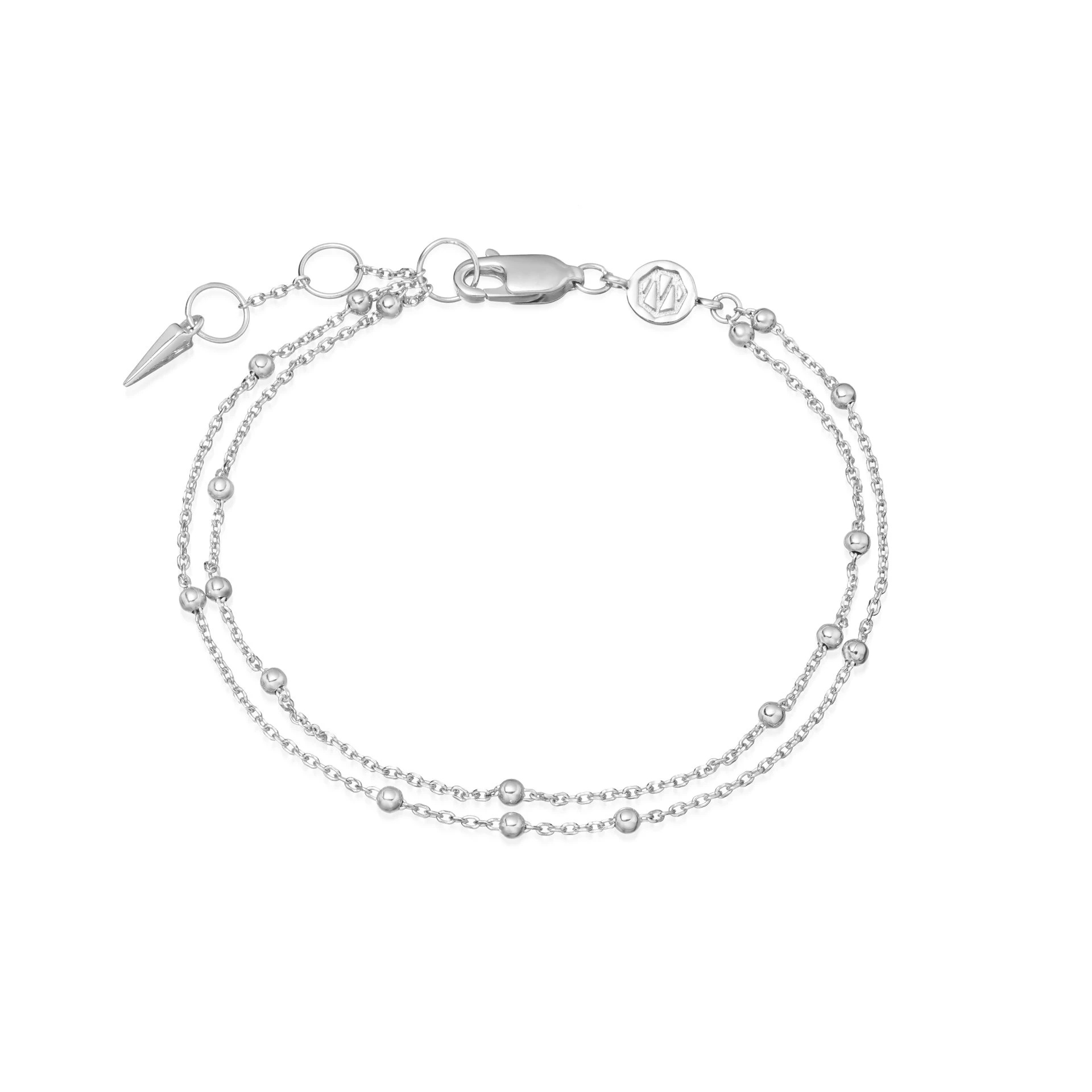 Großhandelsdesign OEM-Silber-Doppelkettenarmband OEM/ODM-Schmuck für einen aussagekräftigeren Look