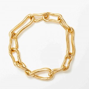 Progetta e ordina bracciale pregiato su misura di alta qualità in gioielli in argento placcato oro 18 carati