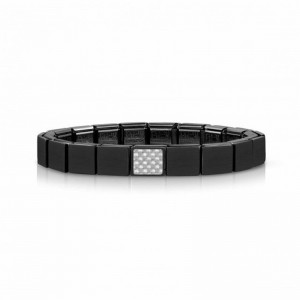 Concevez votre propre bracelet Glam noir composable, carbone de Chine, grossiste de bijoux personnalisés