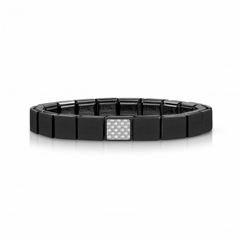 Progetta il tuo braccialetto Composable Glam Black, carbonio dalla Cina Personalizza gioielli grossista