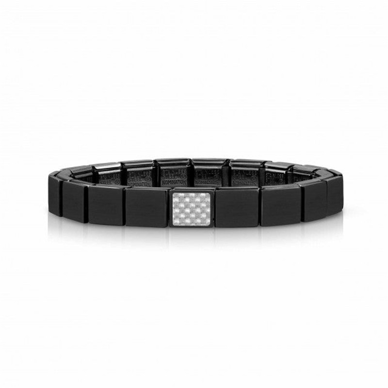 Concevez votre propre bracelet Glam noir composable, carbone de Chine, grossiste de bijoux personnalisés