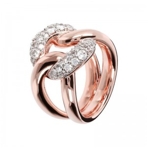 Concevez vos propres moments de bague lumineuse en vermeil or rose 18 carats, bijoux personnalisés en gros en Chine