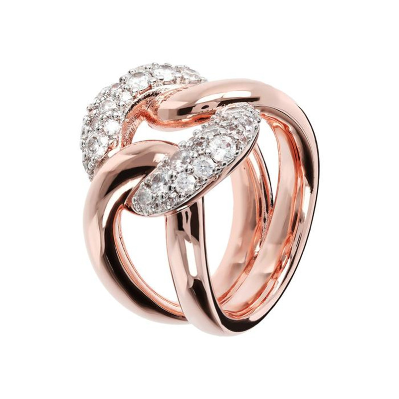 Concevez vos propres moments de bague lumineuse en vermeil or rose 18 carats, bijoux personnalisés en gros en Chine