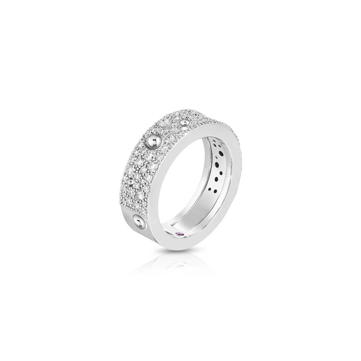 Groothandel ontwerp pasgemaakte 18k witgoud diamantbandring of vergulde 925 silwer ring OEM / ODM-juweliersware