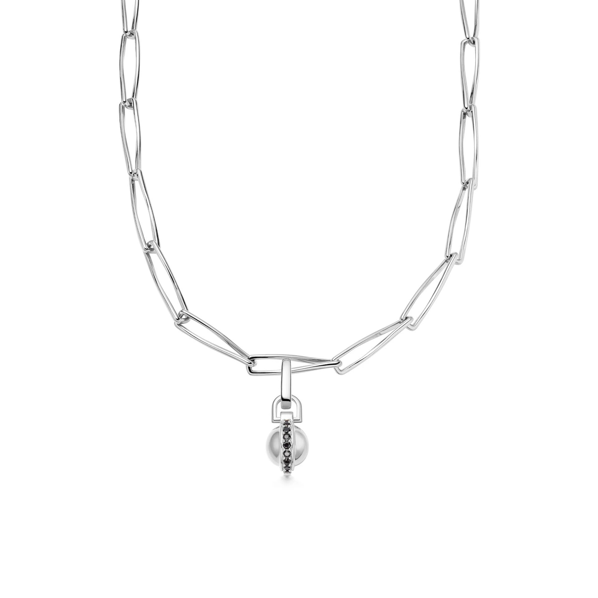 Wholesale Design custom pendant Sterling Silver Plated On Brass set OEM/ODM Jewelry with Black Spinel OEM manufacturer