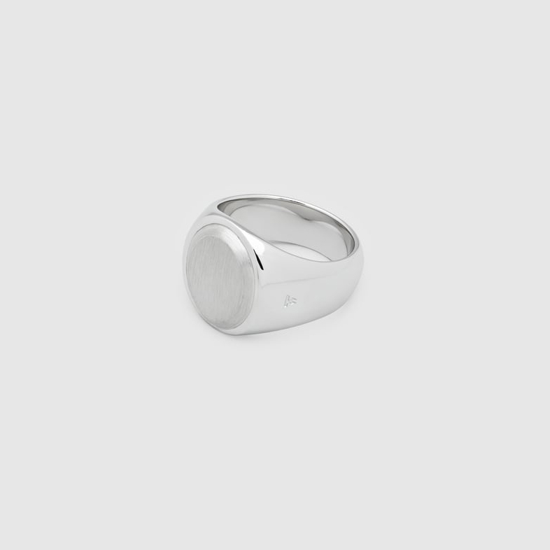 Design personalized sterling silver rings in white gold vermeil