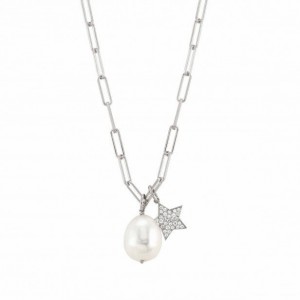 Collar de plata de ley de diseño con fabricantes de joyas personalizadas de perlas china