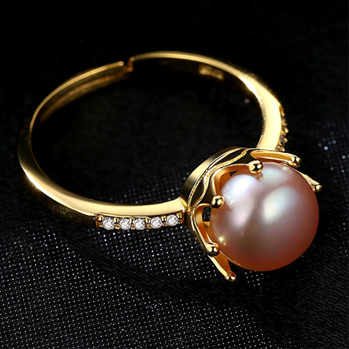 Projete seu fabricante de joias banhadas a ouro de anel de pérola
