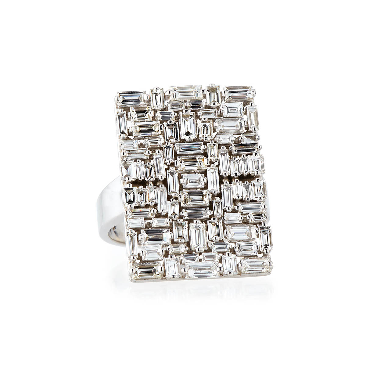 خاتم الماس بالجملة من الذهب الأبيض عيار 18 قيراط يصنع مجوهرات مصممة حسب الطلب من OEM / ODM