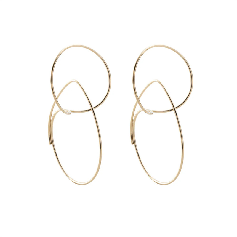 JINGYING Provide Double Hoop Floating Earring Custom Jewelry Services