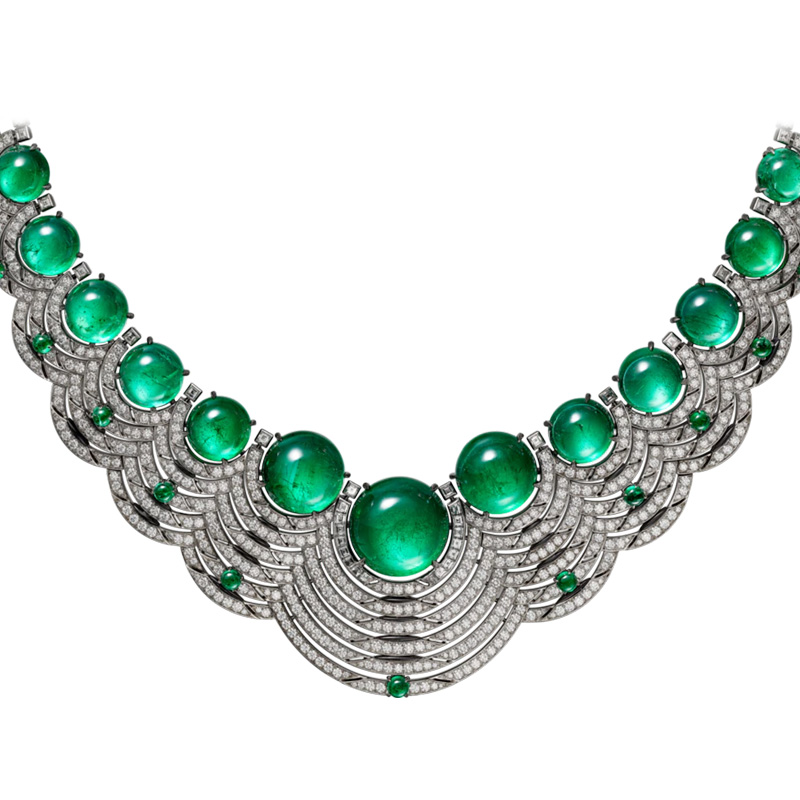 pasgemaakte groothandel EMERALDS ONYX DIAMONDS KETTING