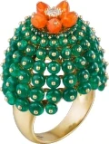 EMERALDS YELLOW GOLD RING pasgemaakte groothandel