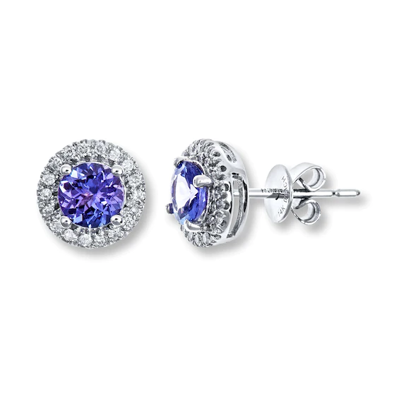 Tanzanite Earrings 925 silver Custom wholesale OEM 10K White Gold Jewelry OEM Factory