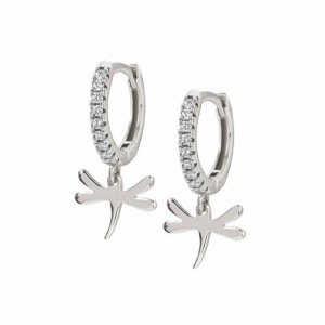 Earrings in silver with Cubic Zirconia China Odm Jewelry wholesale