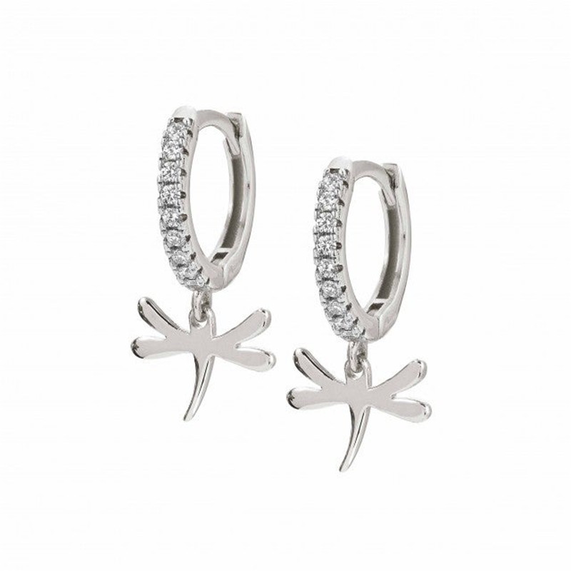 Серьги из серебра с фианитами Китай Odm Jewelry оптом