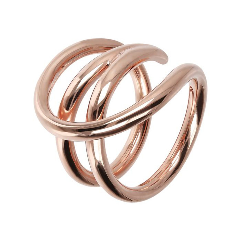 Eleganza anello placcato rosa dorata personalizzato produttore OEM all'ingrosso
