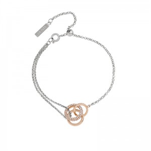 How to OEM Entwine Silver & Rose Gold Bracelet from JINGYING