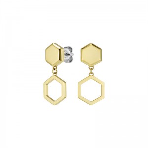 JINGYING: The Leading Custom Wholesale Manufacturer of Stacked Honeycomb Gold Plated Drop Earrings